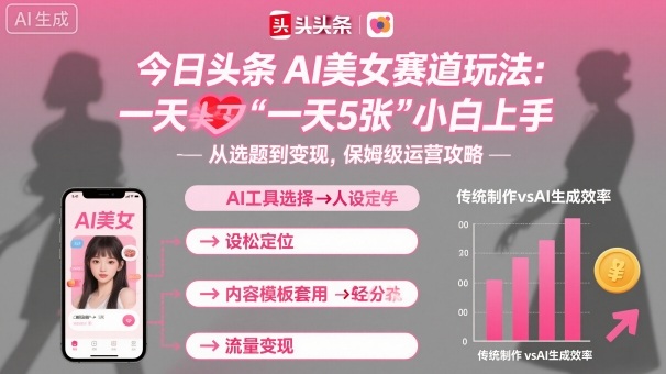 今日头条AI美女赛道玩法，一天轻松5张，小白轻松上手-创新研习社
