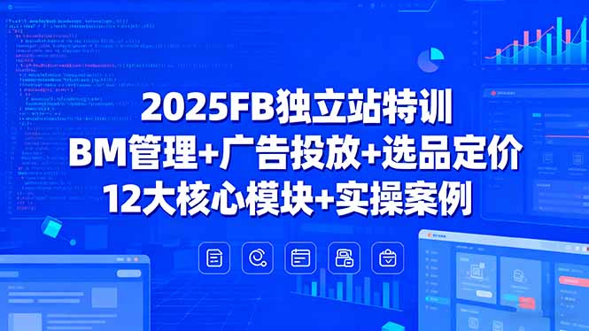 2025FB独立站特训,BM管理+广告投放+选品定价,12大核心模块+实操案例-创新研习社