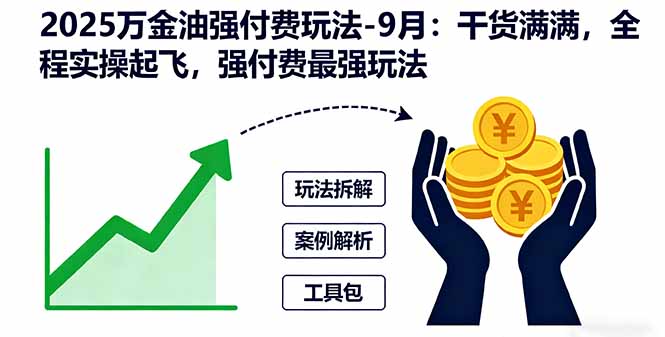 2025万金油强付费玩法-9月:干货满满,全程实操起飞,强付费最强玩法-创新研习社
