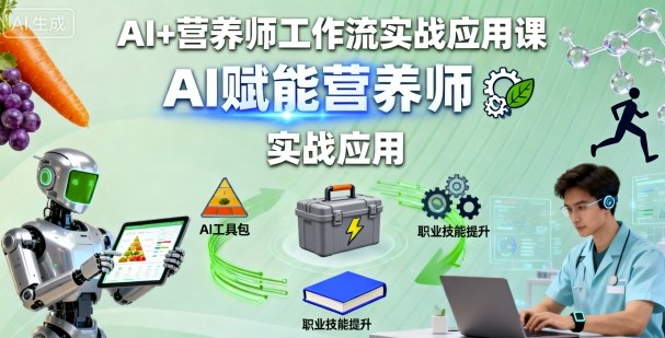 AI+营养师工作流实战应用课，AI赋能营养师-创新研习社
