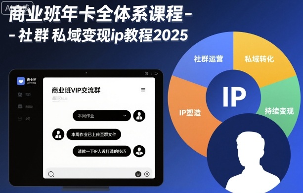 商业班年卡全体系课程-社群私域变现ip教程2025-创新研习社