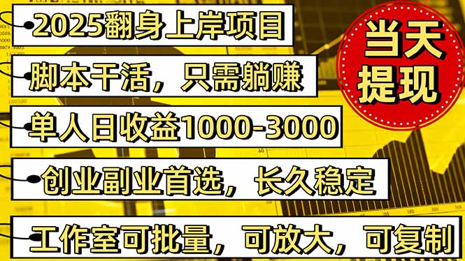 稳定八年美金掘金2.0脚本干活，只需躺赚。单人日收益1000-3000可批量、…-创新研习社