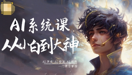 AI系统课程，从小白到大神系统学AI，AI声音-AI绘画-AI视频一门课全掌握-创新研习社