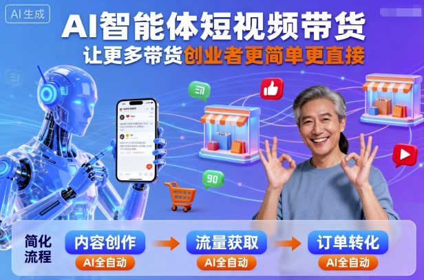 AI智能体短视频带货，让更多带货创业者更简单更直接-创新研习社