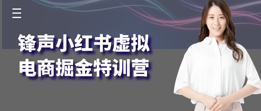 锋声小红书虚拟电商掘金特训营-创新研习社