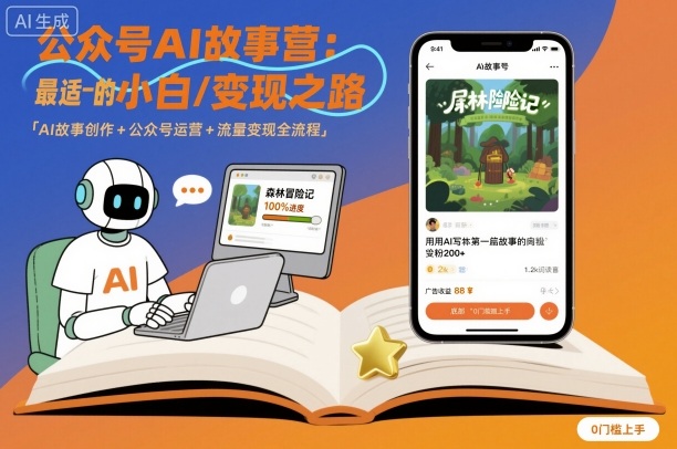 公众号ai故事营,最适合小白的自媒体变现之路-创新研习社