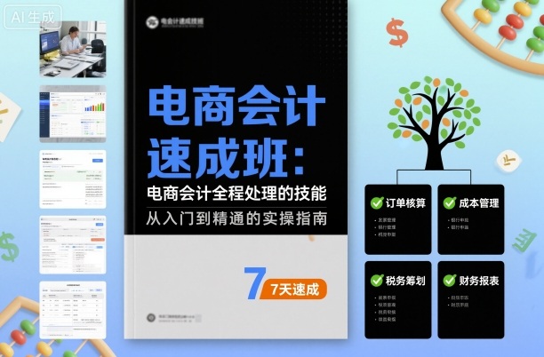 电商会计速成班，电商会计全程处理的技能-创新研习社