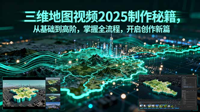 三维地图视频2025制作秘籍，从基础到高阶，掌握全流程，开启创作新篇-创新研习社
