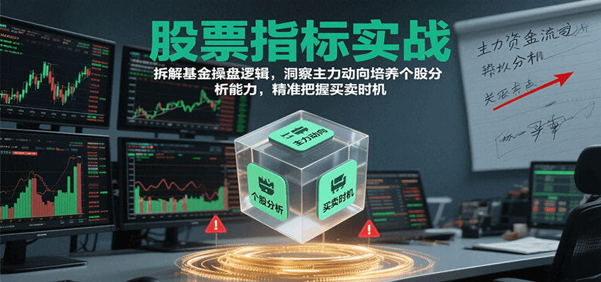 股票指标实战,基金操盘逻辑拆解,洞察主力动向培养个股分析能力把握买卖时机(更新)-创新研习社