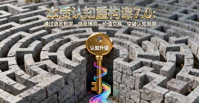 本质认知重构课7.0：通过语言哲学、信息博弈、价值交换，突破认知局限-创新研习社