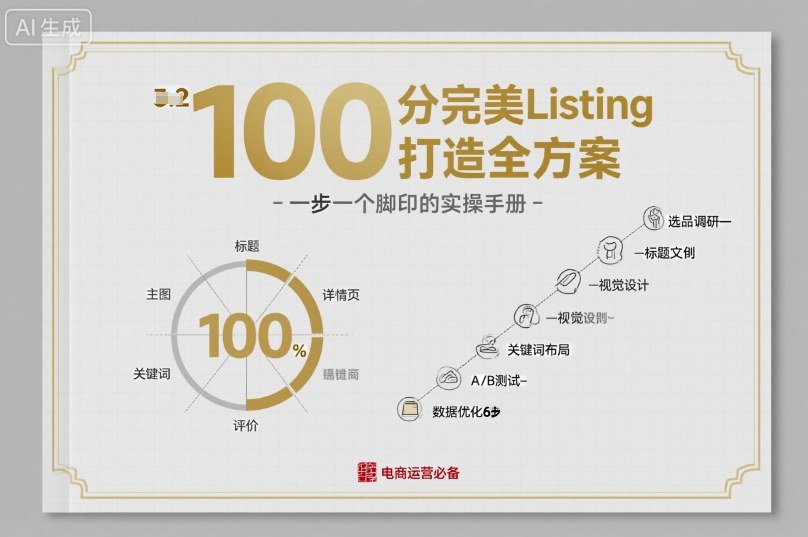 100分完美Listing打造全方案，想要完美listing必须是需要一步一个脚印的-创新研习社