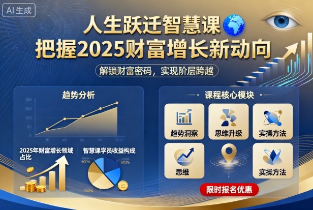 人生跃迁智慧课,把据2025财富增长新动向-创新研习社