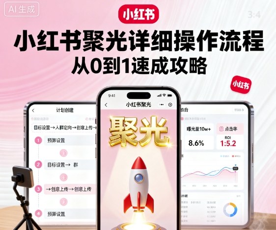 小红书聚光详细操作流程，小红书聚光从0到1速成攻略-创新研习社