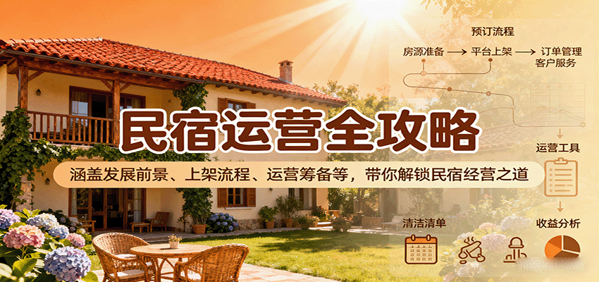 民宿运营全攻略：涵盖发展前景、上架流程、运营筹备等，带你解锁民宿经营之道-创新研习社