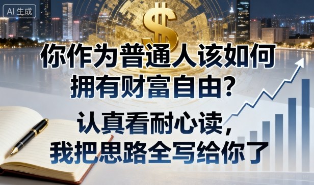 付费文章：你作为普通人该如何拥有财富自由？认真看耐心读，我把思路全写给你了-创新研习社