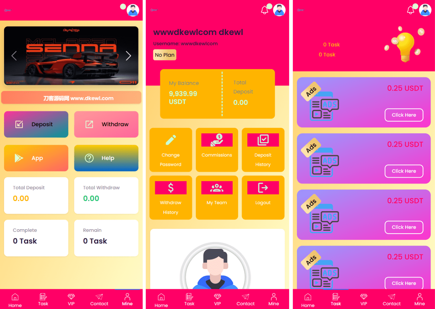 SENNA海外广告奖励投资理财源码/附详细教程-创新研习社