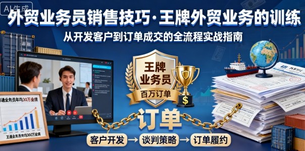 外贸业务员销售技巧，王牌外贸业务的训练-创新研习社