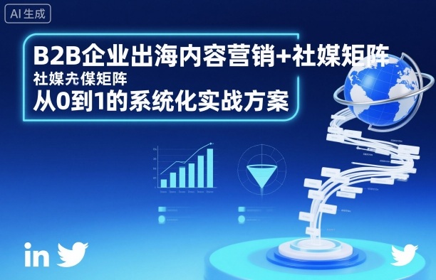 B2B企业出海内容营销+社媒矩阵，从0到1的系统化实战方案-创新研习社
