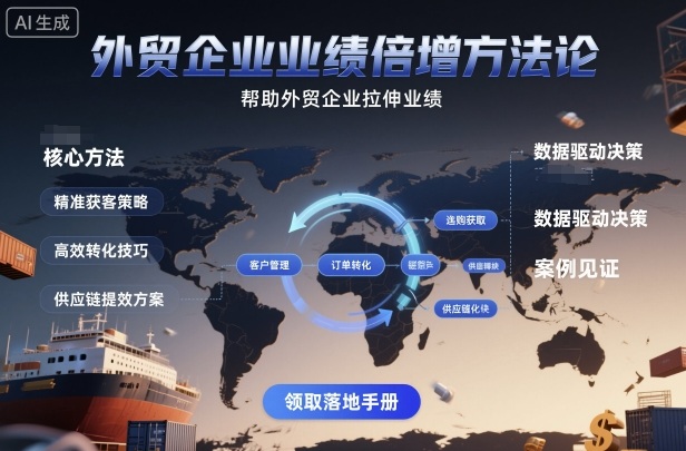 外贸企业业绩倍增方法论，帮助外贸企业拉伸业绩-创新研习社